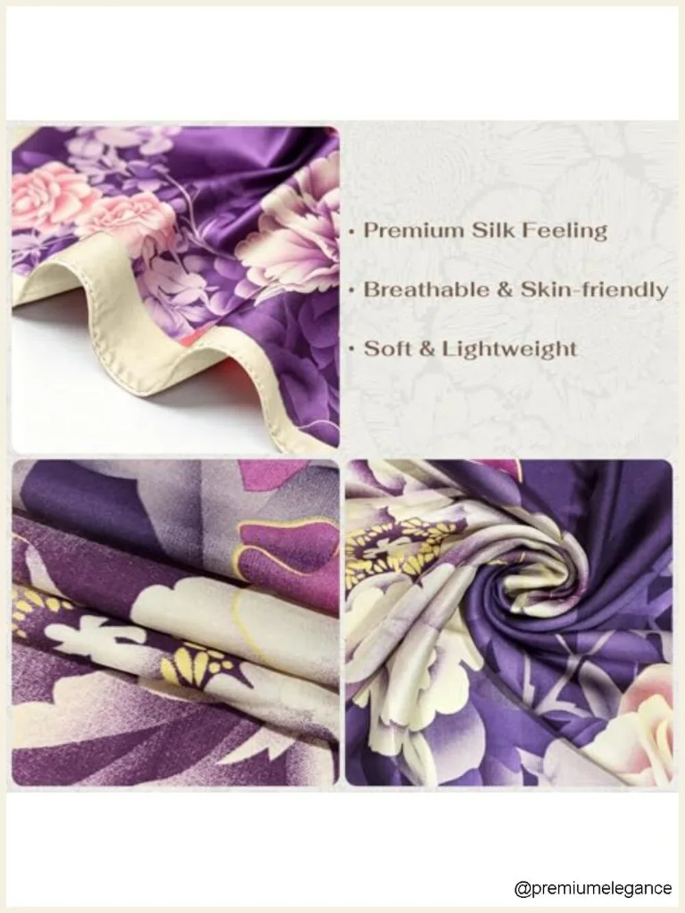Large Satin Scarf Shawl Wrap Lightweight
